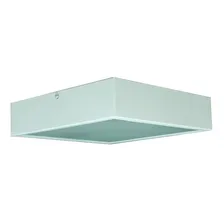Plafon Sobrepor Com Vidro Interno Quadrado 30x30 Cor Branco 110v/220v (bivolt) Foto  mini 1