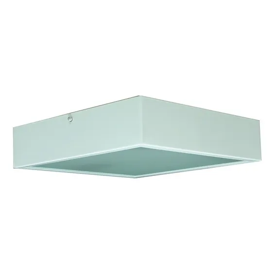 Plafon Sobrepor Com Vidro Interno Quadrado 30x30 Cor Branco 110v/220v (bivolt) Foto 1