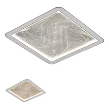 Plafon Sobrepor Led 80w 3em1 Quadrado Branco Acrílico 30cm Foto  mini 1