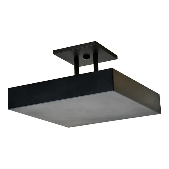 Plafon Sobrepor Luz Indireta Preto 50x50 Para Recepção 110v/220v Foto 1
