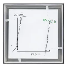 Plafon Sobrepor Quadrado Branco Ou Preto 45x45 4 E27 St4540 Estrutura Preto (c贸d. 4540/45pt) Foto mini 4