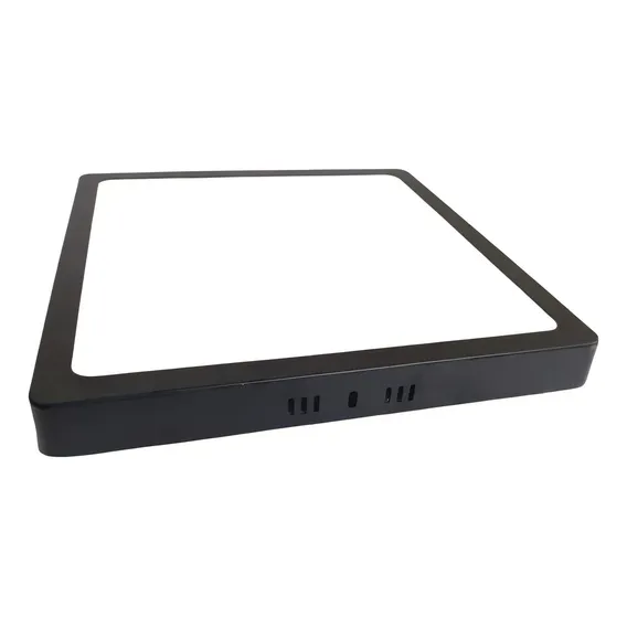 Plafon Sobrepor Quadrado Led 18w Painel Preto 22,5x22,5 Foto 1