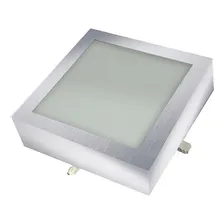 Plafon Sobrepor Quadrado Vidro Fosco Duas Lampadas Foto mini 1