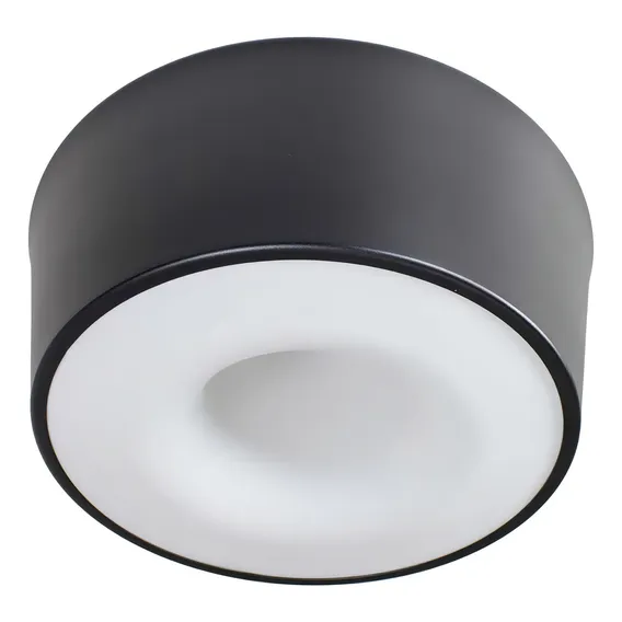Plafon Sobrepor Redondo 30cm AlumÃnio E AcrÃlico St951 Cor Preto Foto 1
