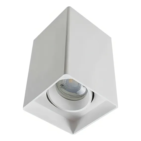 Plafon Spot Sobrepor Mr16 Dicroica Quadrado Branco Evoled Foto 1