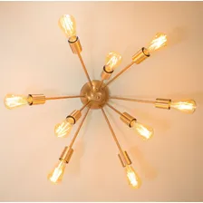 Plafon Sputnik 80cm P/e27 Cobre Escovado Plf-4964-ce St698 127/220v Foto mini  2