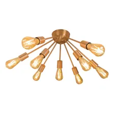 Plafon Sputnik 80cm P/e27 Cobre Escovado Plf-4964-ce St698 127/220v Foto  mini 1