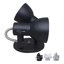 Plafon Tipo Spot Duplo Para Teto De Casa Bulbo - Bocão Cor Preto 110v/220v Foto  mini 1