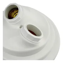Plafonier Decorativo Duplo Para 2 Lâmpadas Branco Foto mini 2
