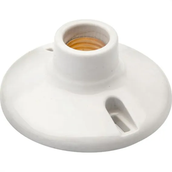 Plafonier Porcelana Brasfort Branco E27 8618 - Kit C/5 Foto 1