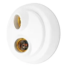 Plafonier Pvc Enerlux Soquete Duplo Branco 620 Foto mini  3