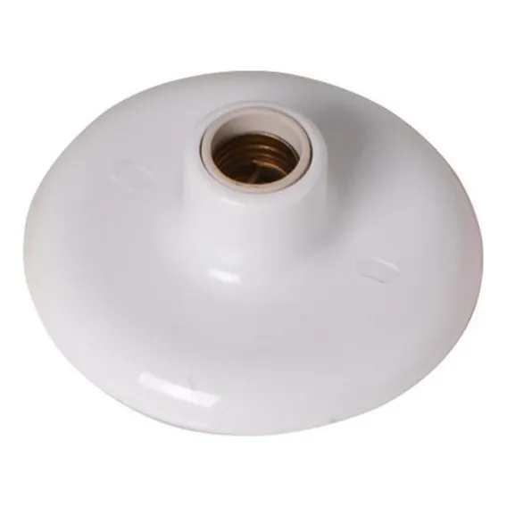 Plafonier Pvc Ilumi Branco Soquete Porcelana E27 Economico Foto 1