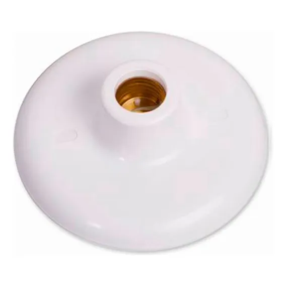 Plafonier Pvc Ilumi Branco Soquete Pvc E27 16091 Foto 1