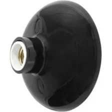 Plafonier Pvc Perlex Preto Redondo Soquete Porcelana E27 125 Foto mini  3
