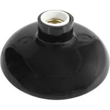 Plafonier Pvc Perlex Preto Redondo Soquete Porcelana E27 125 Foto  mini 1