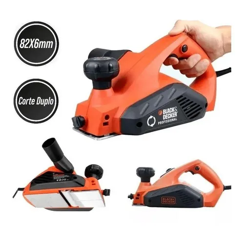 Plaina Elétrica Profissional 3.1/4'' 650w 7698 Black Decker Foto 1