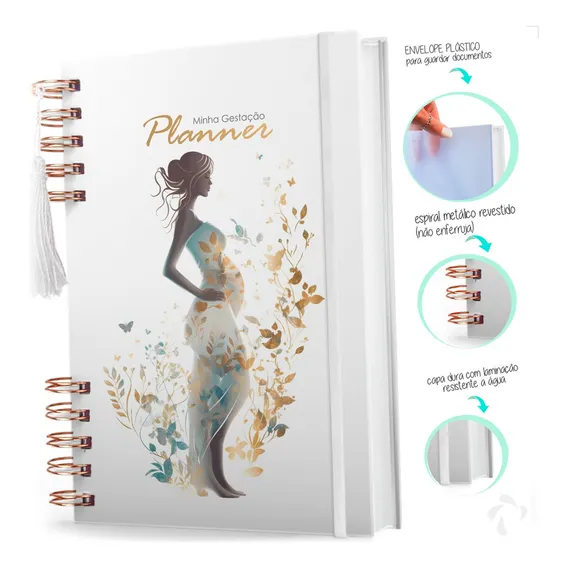 Planner Da Gestante - Planner Registro Completo Da Gestação Foto 1