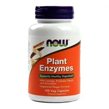 Plant Enzymes 120 Caps Enzimas Digestivas Now Foods Sabor Sem sabor Foto mini 2