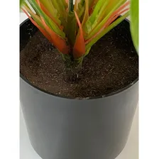 Planta Artificial Antúrio Decoração Enfeite Vaso Preto 40cm Foto mini 3