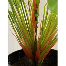 Planta Artificial Antúrio Decoração Enfeite Vaso Preto 40cm Foto mini 2