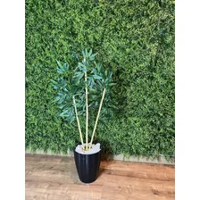 Planta Artificial Bambu Grande Arranjo Com 1 Metro + Vaso Foto mini  2