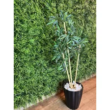 Planta Artificial Bambu Grande Arranjo Com 1 Metro + Vaso Foto mini 4
