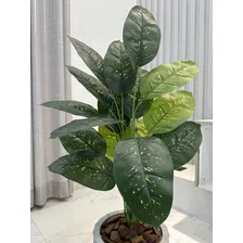 Planta Artificial Comigo Ninguém Pode Folhagem Jibóia Sala Foto mini  2