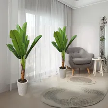Planta Árvore Artificial Bananeira Linda Toque Real Sem Vaso Foto mini  3