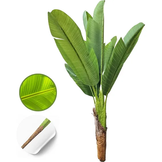 Planta Árvore Artificial Bananeira Linda Toque Real Sem Vaso Foto 1