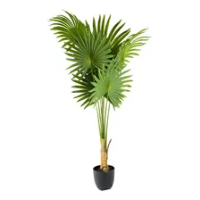 Planta Árvore Artificial Palmeira Leque 140cm Sala Decoração Cor Cinza Foto mini 2