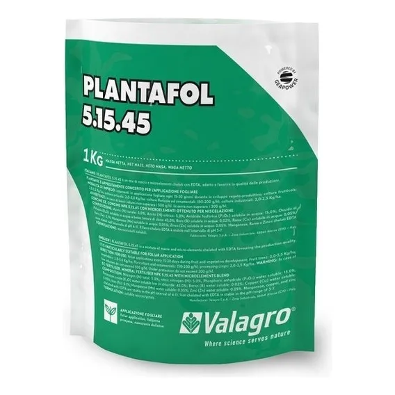 Plantafol 05-15-45 Valagro Fertilizante Mineral Misto 1 Kg Foto 1