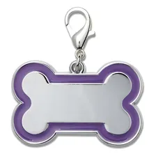 Plaquinha De Identificação Pet C/ Gravação A Laser Cor Roxo Foto  mini 1
