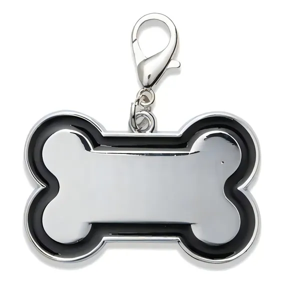 Plaquinha De Identificação Pet C/ Gravação A Laser Cor Preto Foto 1