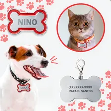 Plaquinha De Identificação Pet C/ Gravação A Laser Cor Preto Foto mini 3