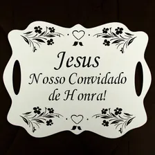 Plaquinhas De Casamento Entrada Igreja Branca Noivas Jesus Foto mini 4