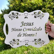 Plaquinhas De Casamento Entrada Igreja Branca Noivas Jesus Foto mini  3