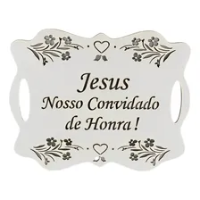 Plaquinhas De Casamento Entrada Igreja Branca Noivas Jesus Foto mini  2