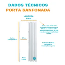 Plasflex Sanfonada porta em Pvc 210x72 cm branca Foto mini 3