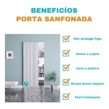 Plasflex Sanfonada porta em Pvc 210x72 cm branca Foto mini 4