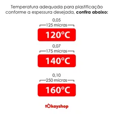 Plástico Plastificação 1 Cento Cpf Rg Meio Ofício A4 0,05mm Foto mini  3