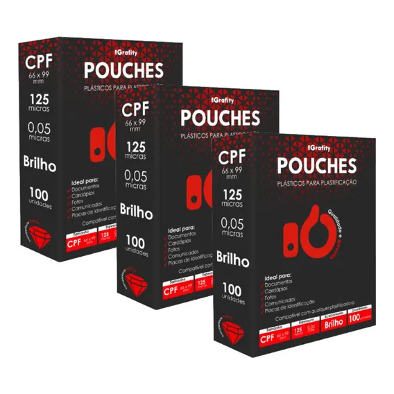 Plástico Plastificar 3 Cento Cpf 66x99 125 Micras 0,05mm Foto 1