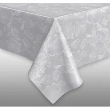 Plástico Térmico Toalha De Mesa Branco Floral 5,00 Metros Foto mini 1