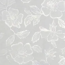 Plástico Térmico Toalha De Mesa Branco Floral 5,00 Metros Foto mini 2