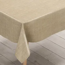 Plástico Térmico Toalha De Mesa Linho Bege 1,50x1,40 Foto mini 1