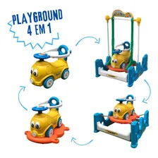 Playground Infantil 4x1 Gangorra Carrinho Balanço Pula Pula Cor Amarelo Foto mini 1