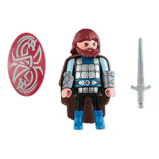 Playmobil 4752 Guerreiro Viking Celta Gaulês Cor Laranja Foto mini 2