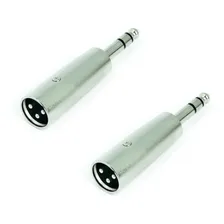 Plug Adaptador Xlr Cannon Macho Para P10 Stereo Kit C/2 Foto  mini 1
