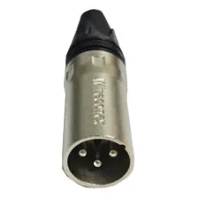 Plug Conector De Linha Xlr Macho Wireconex Profissional Foto mini 1