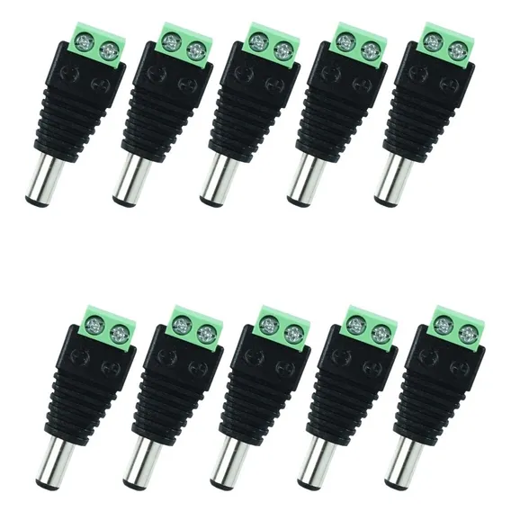 Plug Conectores P4 Macho Com Borne Cftv - 10 Peças Foto 1