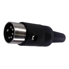 Plug Din Macho 5 Pinos Para Conexão Segurança E Resistente Foto mini 3